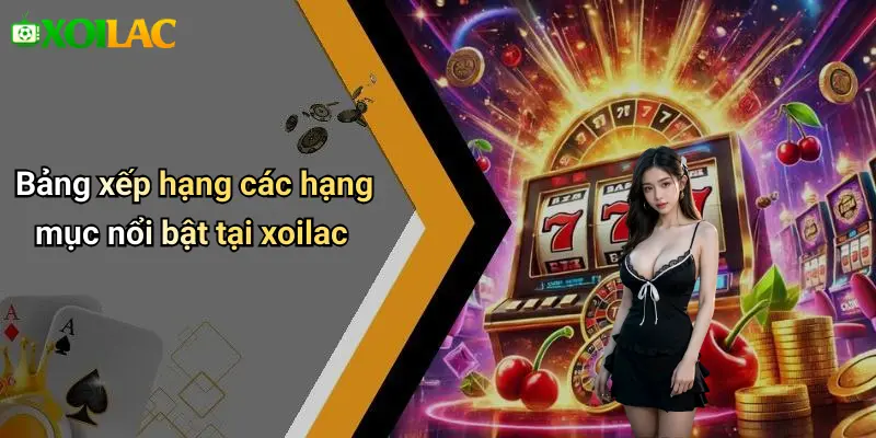 Bảng xếp hạng các hạng mục nổi bật tại xoilac