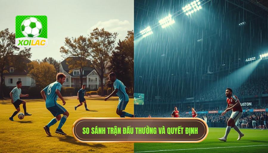 Bảng so sánh: Trận đấu thường vs Trận đấu mang tính quyết định